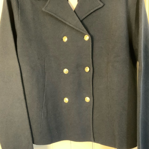Loft Navy Double-Breasted Women's Sweater Jacket NWT - Picture 4 of 6